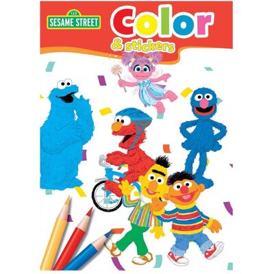 Boek Specials, Sticker, Sesamstrasse Malbuch mit Farben und Aufklebern Boek Specials, Sticker, Sesamstrasse Malbuch mit Farben und Aufklebern