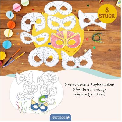 Papierdrachen Bastelset Papiermasken Superhelden Papierdrachen Bastelset Papiermasken Superhelden