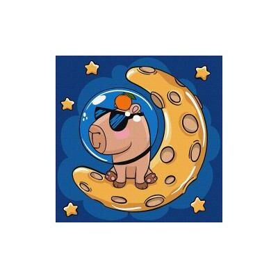 Ideyka Malen nach Zahlen - Wasserschwein auf dem Mond 30x30 Ideyka Malen nach Zahlen - Wasserschwein auf dem Mond 30x30