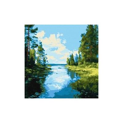 Ideyka Malen nach Zahlen - Schatten und Glanz des Wassers 40x40cm Ideyka Malen nach Zahlen - Schatten und Glanz des Wassers 40x40cm