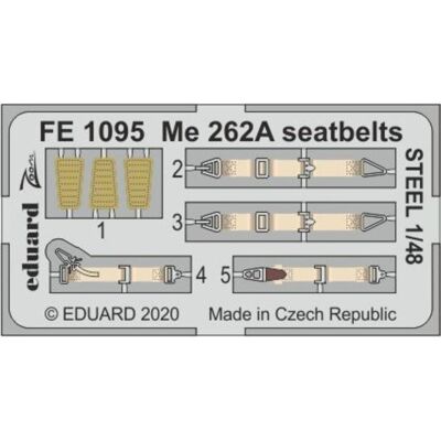 Eduard Me 262A seatbelts STEEL for Hobby Boss Eduard Me 262A seatbelts STEEL for Hobby Boss