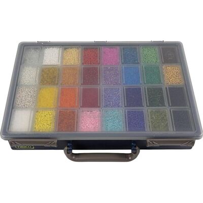 Creativ Company Rocailles-Perlen 6/0+8/0+15/0, 32 x 100g Mehrfarbig Creativ Company Rocailles-Perlen 6/0+8/0+15/0, 32 x 100g Mehrfarbig