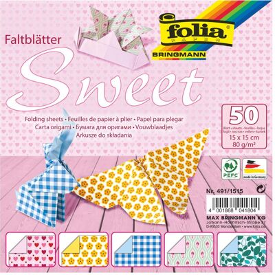 Magni, Bastelpapier, Faltblätter Sweet 80g/m²,15x15cm, 50 Blatt (80 g/m², 50x) Magni, Bastelpapier, Faltblätter Sweet 80g/m²,15x15cm, 50 Blatt (80 g/m², 50x)
