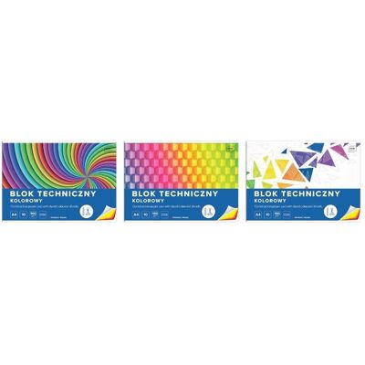 Interdruk, Bastelpapier, Technischer Block A4 10k Farbe 10St. Interdruk, Bastelpapier, Technischer Block A4 10k Farbe 10St.