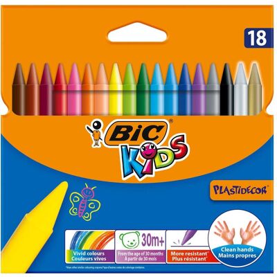 Bic, Malstifte, Kids Plastidecor Farbe Kreide, 18st. (18x) Bic, Malstifte, Kids Plastidecor Farbe Kreide, 18st. (18x)