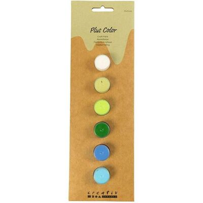 Creativ Company, Künstlerfarbe + Bastelfarbe, Acrylfarbe Hobbyfarbe Plus Color 6 x 5 ml, Blau-Grün (5 ml) Creativ Company, Künstlerfarbe + Bastelfarbe, Acrylfarbe Hobbyfarbe Plus Color 6 x 5 ml, Blau-Grün (5 ml)