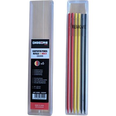 Diggers Tools, Marker, DIGGERS DIG044 Nachfüllpackungen Markerstift Mix Farben 6 Stk. (6x) Diggers Tools, Marker, DIGGERS DIG044 Nachfüllpackungen Markerstift Mix Farben 6 Stk. (6x)