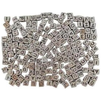 Andy ABC-Perlen - Silberne Buchstaben 6mm 30g Andy ABC-Perlen - Silberne Buchstaben 6mm 30g