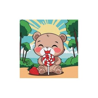 Ideyka Malen nach Zahlen - Sommer, Teddybär und Lutscher für Kinder Ideyka Malen nach Zahlen - Sommer, Teddybär und Lutscher für Kinder