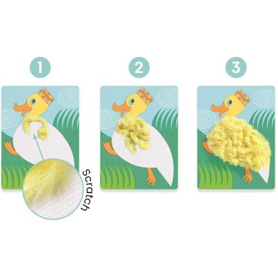 Djeco Collage Wolle & Klett Tiere mit Hut Djeco Collage Wolle & Klett Tiere mit Hut