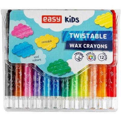 Easy Stationery, Malstifte, Wachsmalstifte, 12 Farben, EINFACH (12x) Easy Stationery, Malstifte, Wachsmalstifte, 12 Farben, EINFACH (12x)