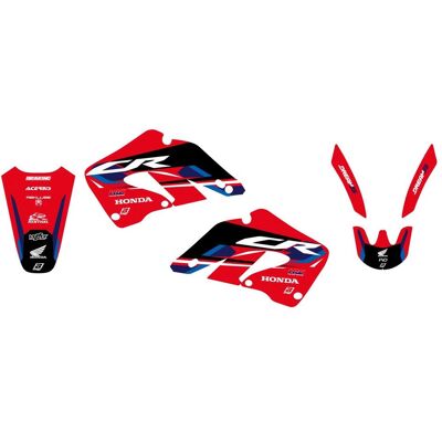Blackbird, Sticker, STICKER SET HONDA CR 125R '00-'01, CR 250R '00-'01 DREAM 5 ROT SCHWARZ Blackbird, Sticker, STICKER SET HONDA CR 125R '00-'01, CR 250R '00-'01 DREAM 5 ROT SCHWARZ