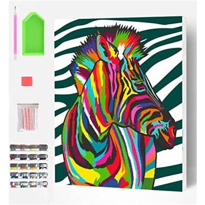 Planet Splat-Diamantpuzzle ZEBRA 30x40 cm Planet Splat-Diamantpuzzle ZEBRA 30x40 cm