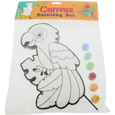 Wins Holland Leinwandbild - Papagei - inkl. Pinsel und 6 Farben Wins Holland Leinwandbild - Papagei - inkl. Pinsel und 6 Farben