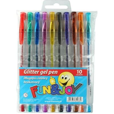 Titanum, Schreibstifte, Glitzer-Gelstifte in 10 Farben (10x) Titanum, Schreibstifte, Glitzer-Gelstifte in 10 Farben (10x)
