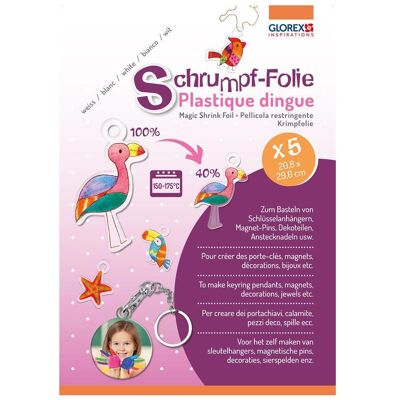 Glorex, Bastelpapier, Schrumpffolie (5x) Glorex, Bastelpapier, Schrumpffolie (5x)