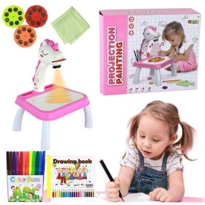 Lean Toys, Modelliermasse, Rosa Einhorn-Zeichenprojektor Lean Toys, Modelliermasse, Rosa Einhorn-Zeichenprojektor