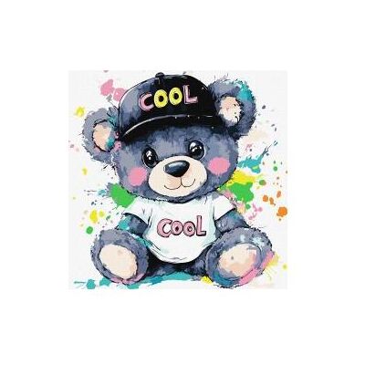 Ideyka Malen nach Zahlen - Cooler Teddybär für Kinder Ideyka Malen nach Zahlen - Cooler Teddybär für Kinder