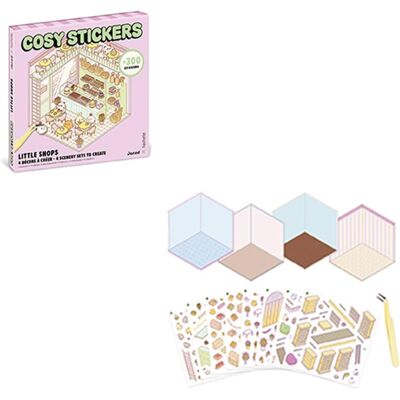 Janod, Sticker, Cosy Stickers Lite Shops (4 Sticker) Janod, Sticker, Cosy Stickers Lite Shops (4 Sticker)