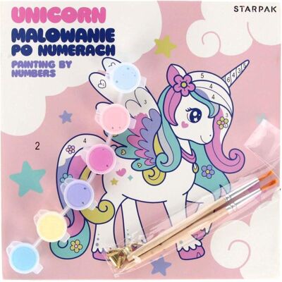 Starpak Malen nach Zahlen Einhorn 20x20cm Starpak Malen nach Zahlen Einhorn 20x20cm