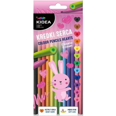 Derform, Malstifte, Herzmalstifte 12 Farben KIDEA (12x) Derform, Malstifte, Herzmalstifte 12 Farben KIDEA (12x)
