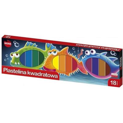 Monta, Modelliermasse, Quadratisches Plastilin 18 Farben MONA Monta, Modelliermasse, Quadratisches Plastilin 18 Farben MONA
