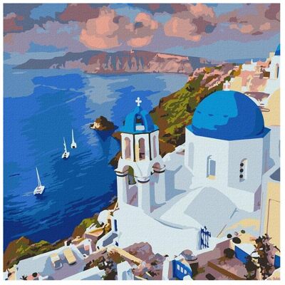 Ideyka Malen nach Zahlen - Malerisches Santorini 50x50 Ideyka Malen nach Zahlen - Malerisches Santorini 50x50
