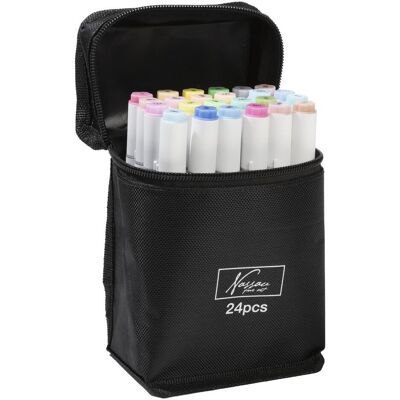 Nassau, Marker, Pastel Round Dual Markers - 24 pcs (24x) Nassau, Marker, Pastel Round Dual Markers - 24 pcs (24x)