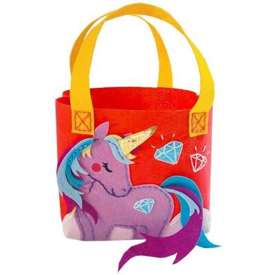Stnux, Etui, Rinkinys kreative Einhorn-Geldbörse aus violettem Filz, Handarbeit Stnux, Etui, Rinkinys kreative Einhorn-Geldbörse aus violettem Filz, Handarbeit