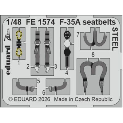 Eduard F-35A seatbelts STEEL for Italeri Eduard F-35A seatbelts STEEL for Italeri