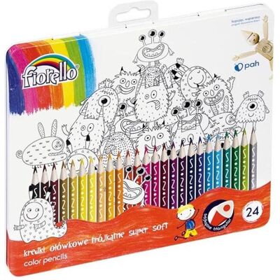 Fiorello, Malstifte, Superweiche Buntstifte 24 Farben Metallpackung (24x) Fiorello, Malstifte, Superweiche Buntstifte 24 Farben Metallpackung (24x)