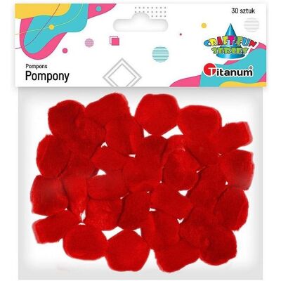 Titanum Acryl-Pompons 25mm rot 30 Stk. Titanum Acryl-Pompons 25mm rot 30 Stk.