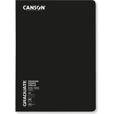 Canson, Heft + Block, Zeichenblock Graduate Agrafé A4, 20 Blatt (A4, Blanko, Weicher Einband) Canson, Heft + Block, Zeichenblock Graduate Agrafé A4, 20 Blatt (A4, Blanko, Weicher Einband)