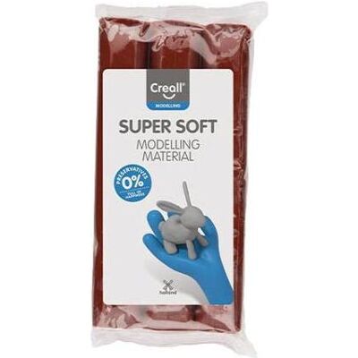 Creall, Modelliermasse, Supersoft Clay Konservierungsmittelfrei Braun - 500g. Creall, Modelliermasse, Supersoft Clay Konservierungsmittelfrei Braun - 500g.