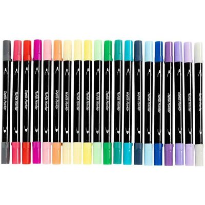 Creativ Company, Marker, TEXTILMALSTIFTE 20ER-SET STÄRKE 2,3+3,6MM, PASTELL (20x) Creativ Company, Marker, TEXTILMALSTIFTE 20ER-SET STÄRKE 2,3+3,6MM, PASTELL (20x)
