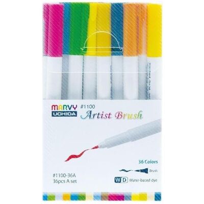 Marvy, Marker, Filzstifte Artist Brush 36 Farben (36x) Marvy, Marker, Filzstifte Artist Brush 36 Farben (36x)