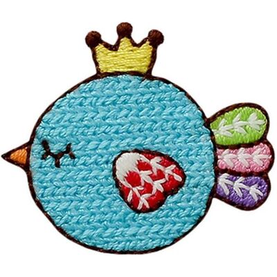 Mono Quick Volgel mit Krone, Applikationen, Blau, Mehrfarbig Mono Quick Volgel mit Krone, Applikationen, Blau, Mehrfarbig