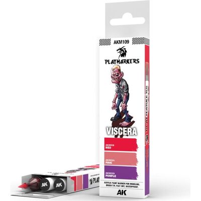 AK Interactive, Marker, - Playmarker Set Viscera (3 Markers) (3x) AK Interactive, Marker, - Playmarker Set Viscera (3 Markers) (3x)