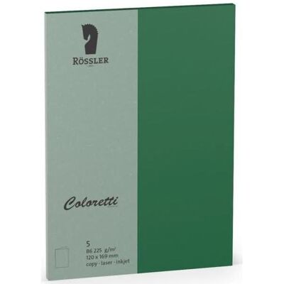Magni 220719571 - Coloretti Karten, 220 g/m², DIN B6 hd, forest, 5 Stück Magni 220719571 - Coloretti Karten, 220 g/m², DIN B6 hd, forest, 5 Stück