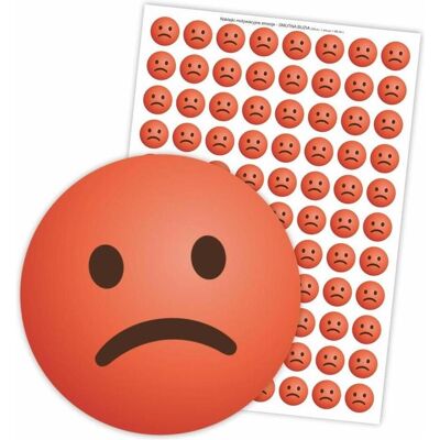 LearnHow, Sticker, Motivationsaufkleber - Trauriges Gesicht 88 Stk. (88 Sticker) LearnHow, Sticker, Motivationsaufkleber - Trauriges Gesicht 88 Stk. (88 Sticker)