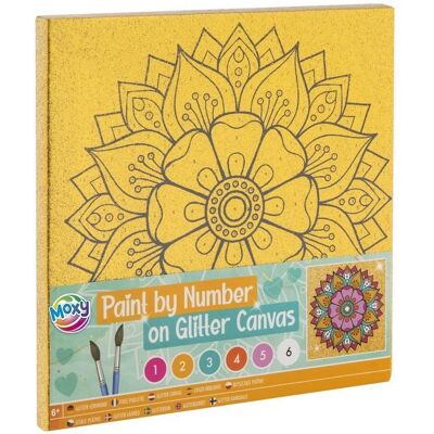 Ideyka Malen nach Zahlen glitzernder Mandala-Hintergrund Ideyka Malen nach Zahlen glitzernder Mandala-Hintergrund
