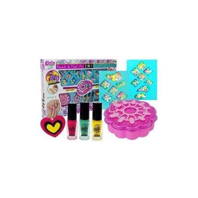 Lean Toys Leantoys Zestaw 2 w 1 Do Robienia Bransoletek i Malowania Paznokci Koraliki Lakiery Do Paznokci Lean Toys Leantoys Zestaw 2 w 1 Do Robienia Bransoletek i Malowania Paznokci Koraliki Lakiery Do Paznokci