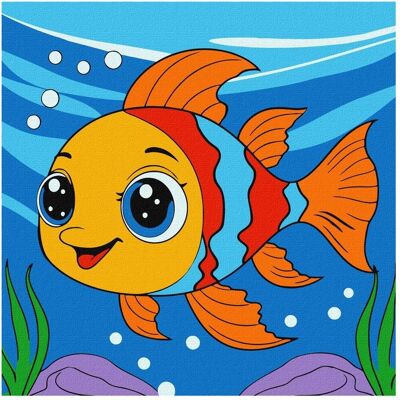 Ideyka Malen nach Zahlen - Verträumter Fisch für Kinder Ideyka Malen nach Zahlen - Verträumter Fisch für Kinder