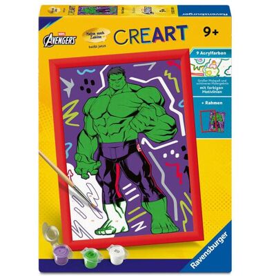 Ravensburger CreArt, Malen nach Zahlen Kinder Marvel Avengers - Hulk Smash Ravensburger CreArt, Malen nach Zahlen Kinder Marvel Avengers - Hulk Smash