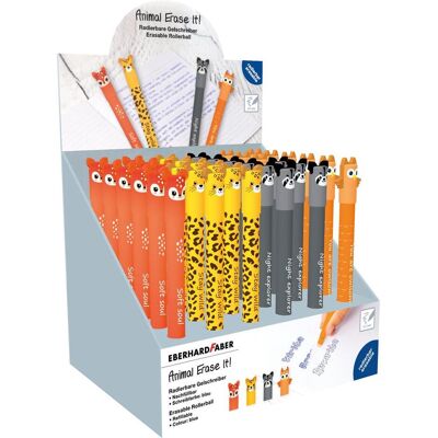 Faber, Schreibstifte, 36 Gelschreiber radierbar Animal Erase It 4 Motive (36x) Faber, Schreibstifte, 36 Gelschreiber radierbar Animal Erase It 4 Motive (36x)