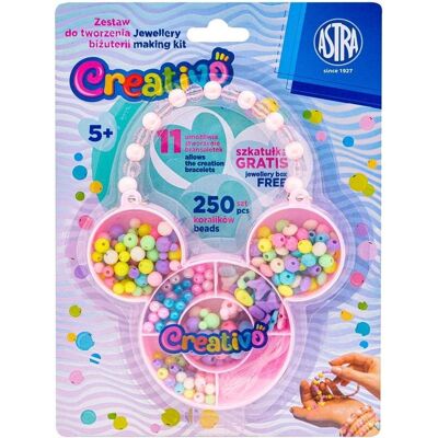Astra Set mit 250 Mausperlen + 2 m ASTRA-Gummibändern Astra Set mit 250 Mausperlen + 2 m ASTRA-Gummibändern