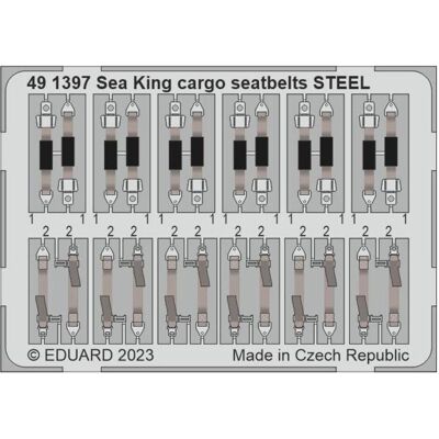 Eduard Sea King HU.5 cargo seatbelts STEEL 1/48 AIRFIX Eduard Sea King HU.5 cargo seatbelts STEEL 1/48 AIRFIX