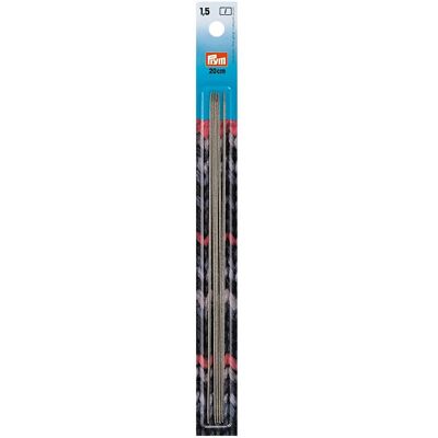 Prym Strumpfstricknadeln, grau 1.50 mm, 20 cm, Karte 5 Stk., 100 % Stahl, Nadel, Silber, Grau Prym Strumpfstricknadeln, grau 1.50 mm, 20 cm, Karte 5 Stk., 100 % Stahl, Nadel, Silber, Grau