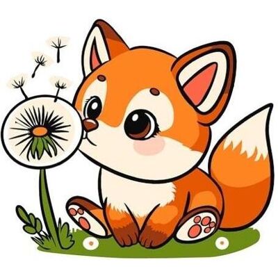 Qbee Malen nach Zahlen - Fuchs 25x25cm Qbee Malen nach Zahlen - Fuchs 25x25cm