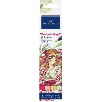 Faber-Castell, Marker, Goldfaber Sketch Marker Romantic Manga Set. 4er Etui (4x) Faber-Castell, Marker, Goldfaber Sketch Marker Romantic Manga Set. 4er Etui (4x)